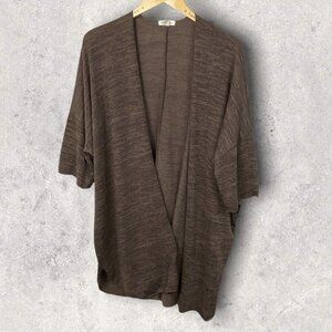 Urban Outfitters Oversized Knit Cardigan Sweater Heathered Brown Size XS Boho‎